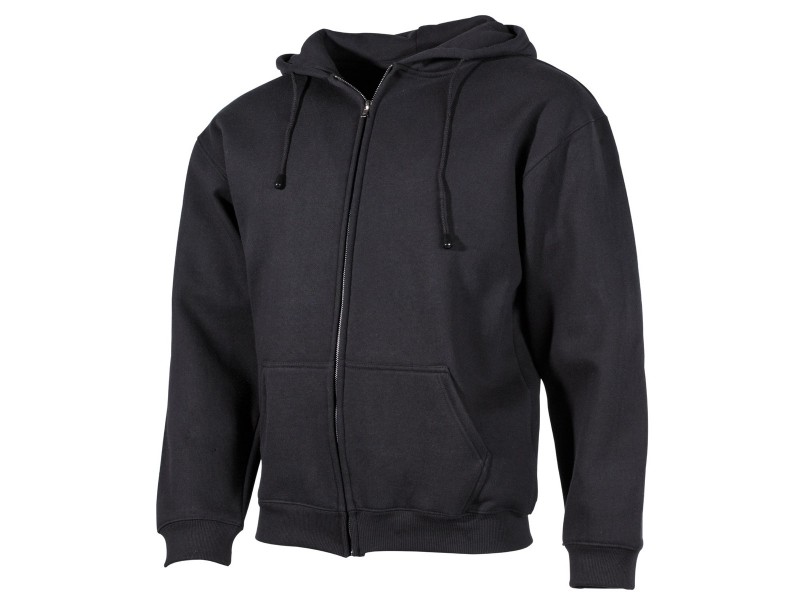 MIL TEC hoodie with zipper black