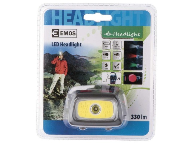 CREE LED   COB LED Headlamp 3x AAA, 330 lm, 65m