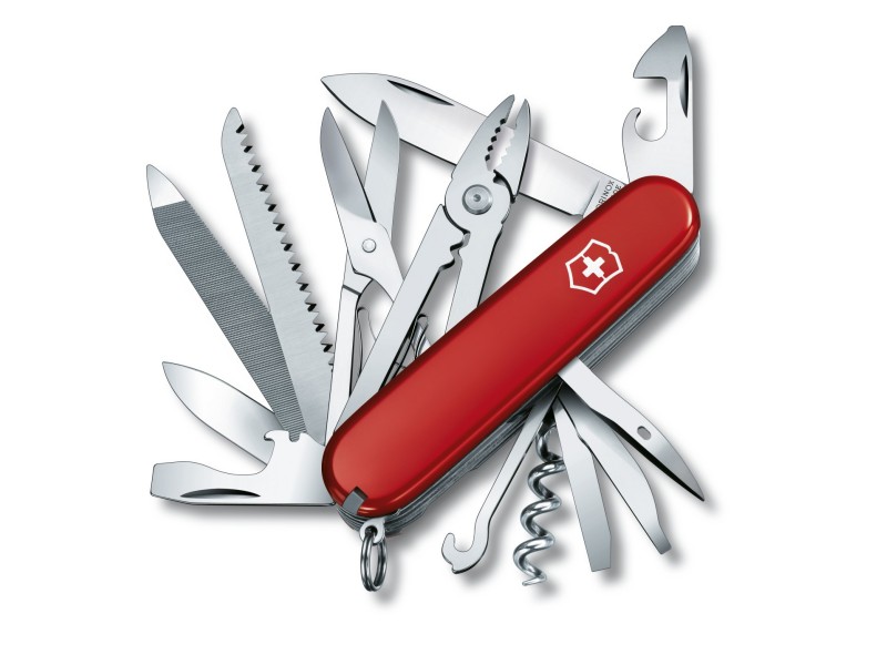 Pocket knife Victorinox Huntsman red transparent 