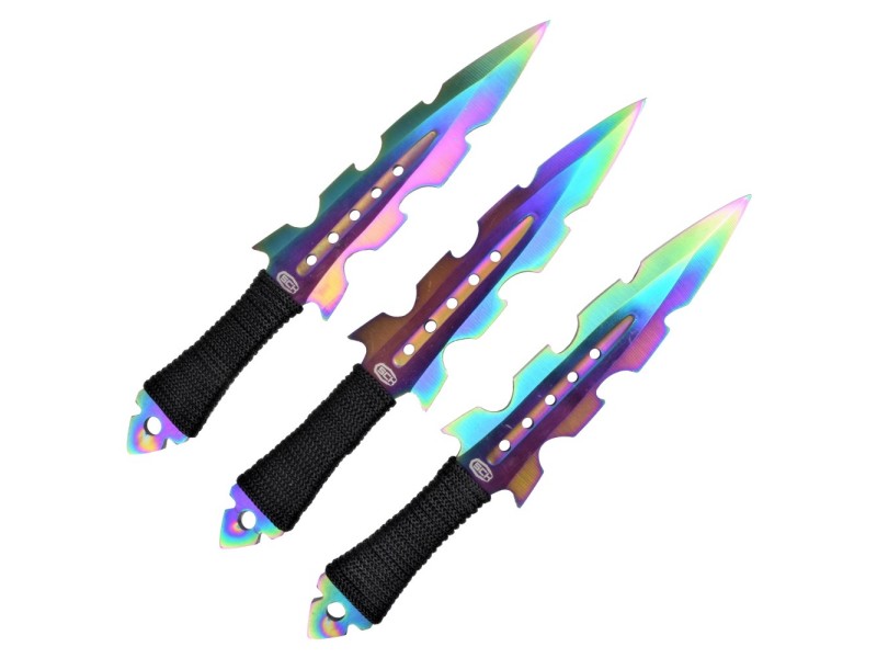 Set metalnih nožev SCH mavrica - 3 kosi 