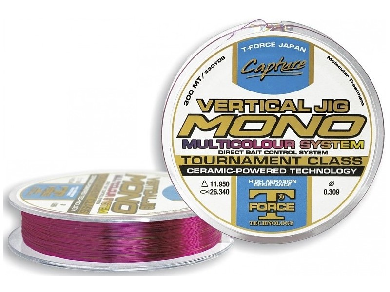 Fishing line T-Force vertical mono multi color system 300m