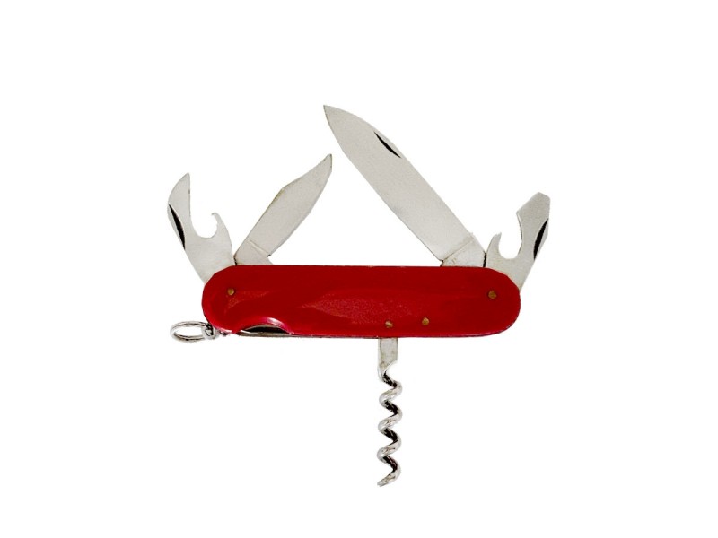 Preklopni nož CAMEL 6 alata - crveni