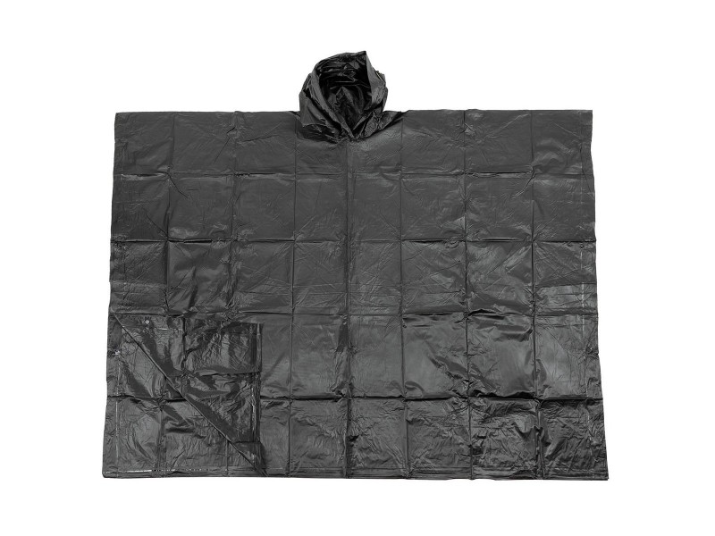 Poncho VINIL nero, 200 x 127 cm, 0,12 mm