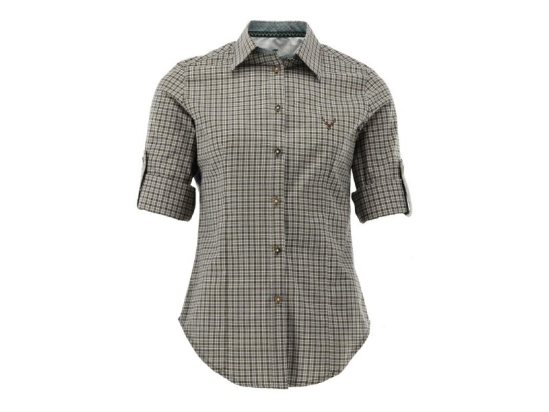 Camicia da donna ORBIS a quadri verdi Jelen