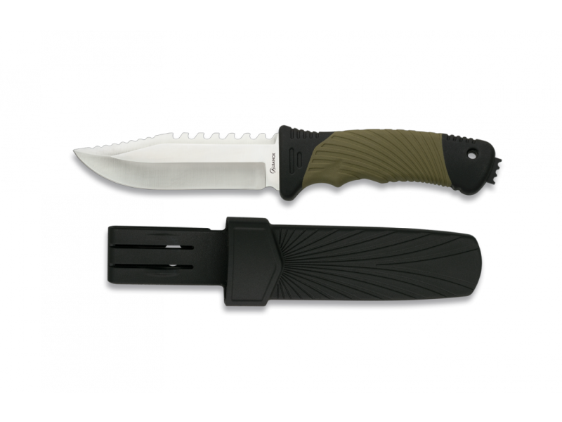 Tactical fixed knife ALBAINOX Green teeth