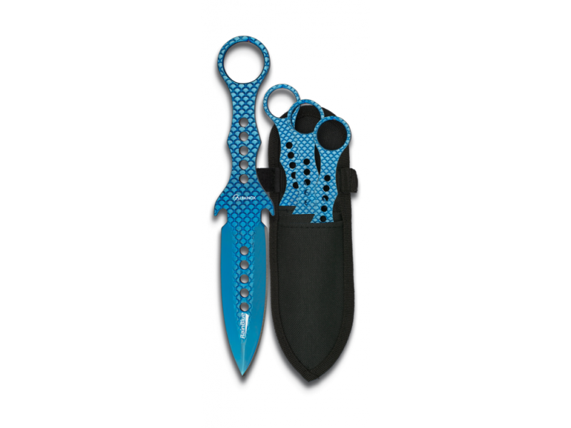 Set metalnih nožev ALBAINOX Rain Blue - 3 kosi