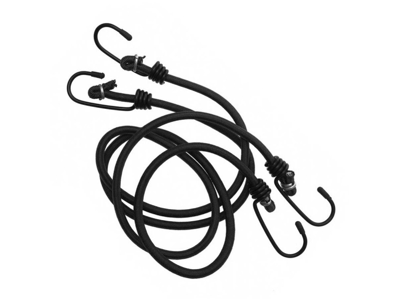 Elastische Seile mit Haken FOSCO schwarz