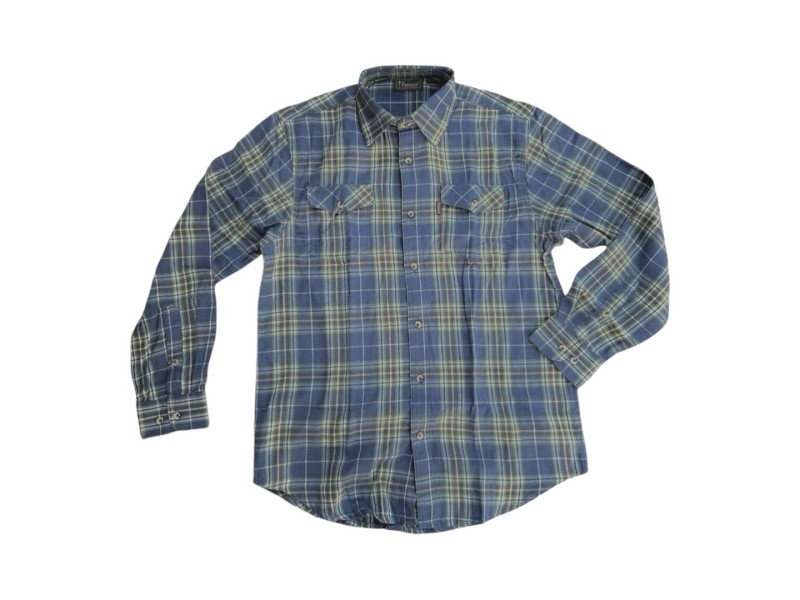 Camicia PINEWOOD Texas blu/verde - maniche lunghe