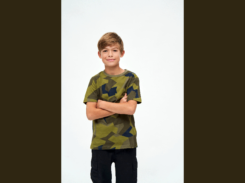 Majica otroška kratki rokav BRANDIT Swedish camo