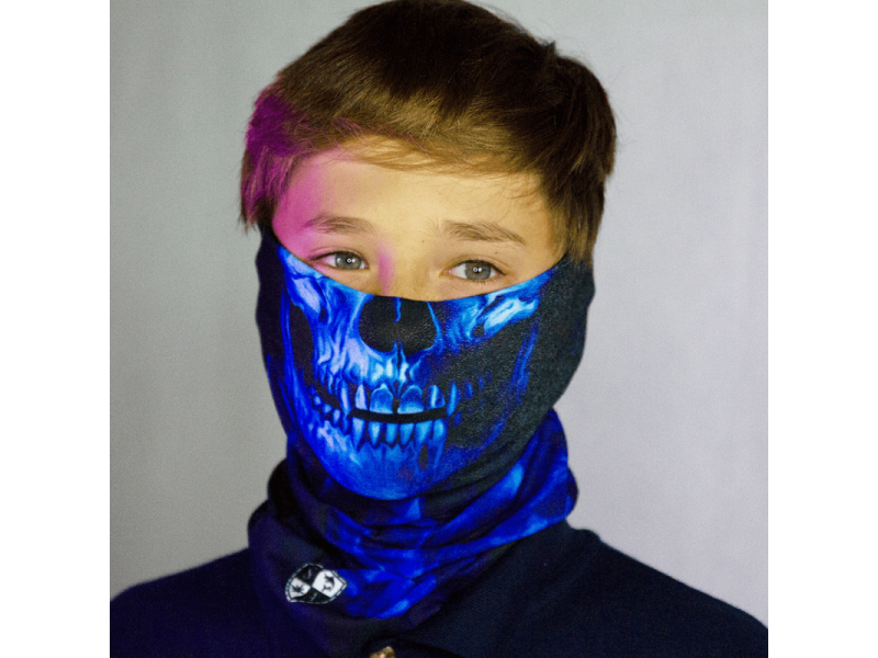 Children's face scarf SKULL TECH | BLUE CROW