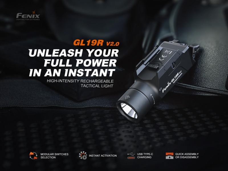 Rechargeable Tactical Flashlight FENIX GL19R V2.0