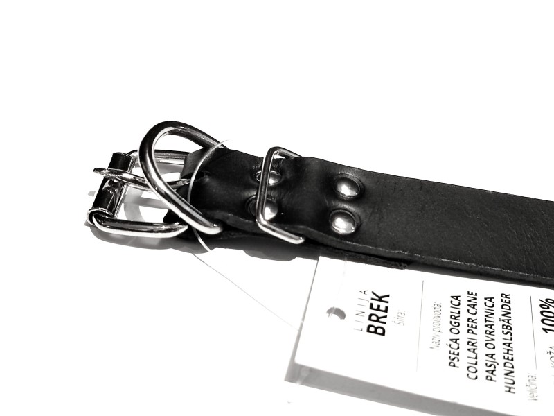 Halsband für PSE schwarz Leder