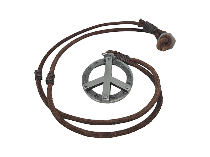 Halskette Leder - PEACE