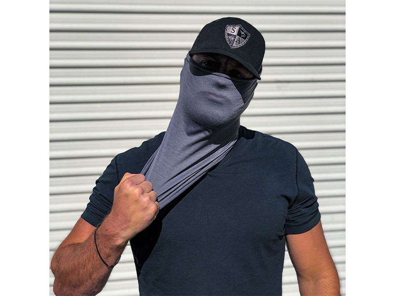 Gesichtsschal Grau - grau