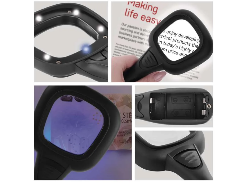 Ročna lupa EMOS z LED/UV osvetlitvijo
