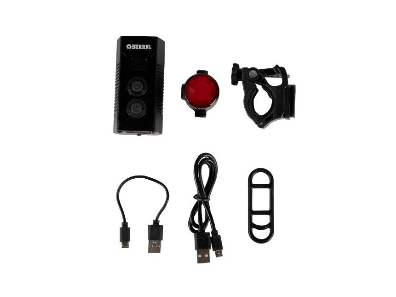 Set wiederaufladbarer Fahrradlichter BURREL MTB-10 - 1100lm