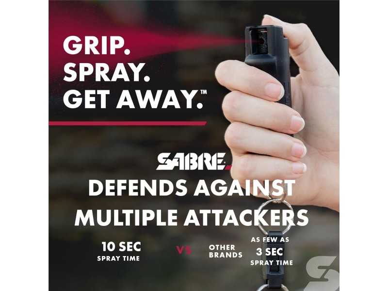 Obrambni sprej SABRE z obeskom