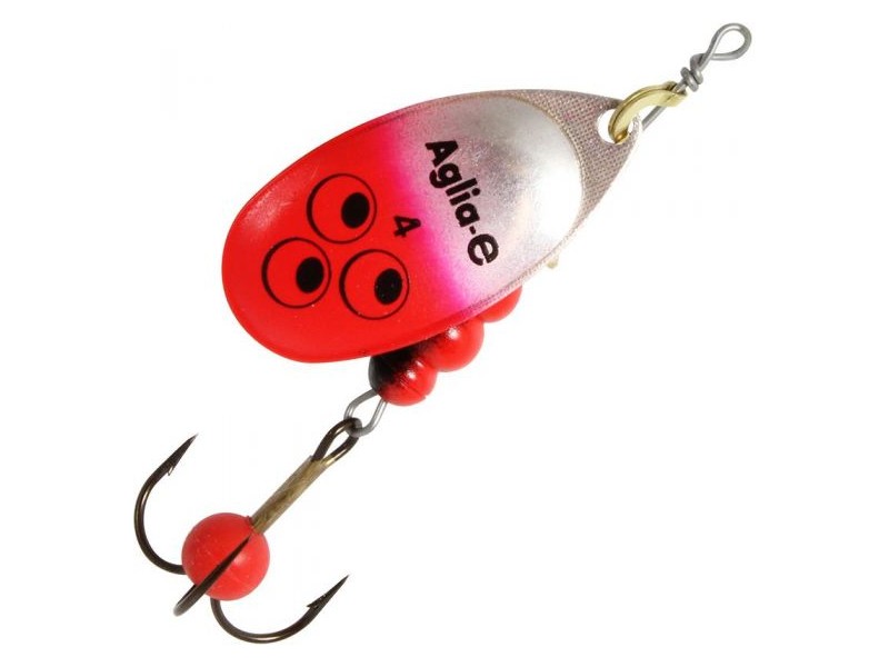 MEPPS Aglia-E silver/red spinner