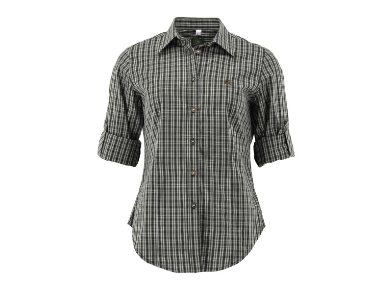 Ženska srajca ORBIS zelena karo Jelen