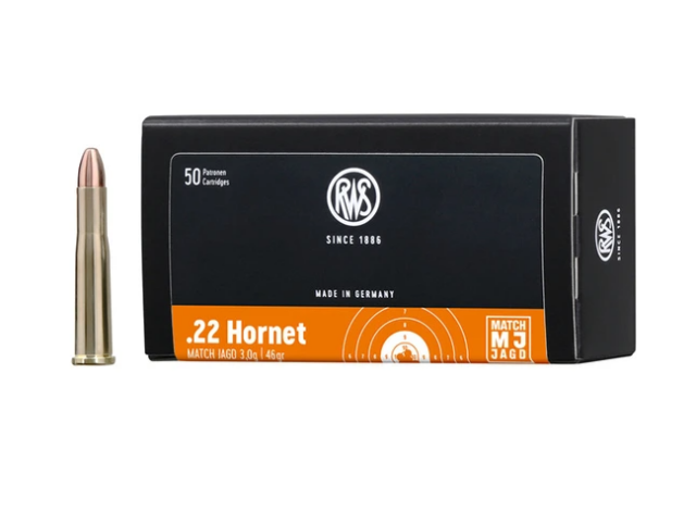 RWS 22 Hornet Match Jagdmunition (50 Stk) - 3,0g/46gr