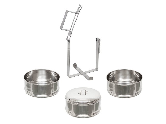 Lebensmittelkanister MFH 3-teilig Edelstahl