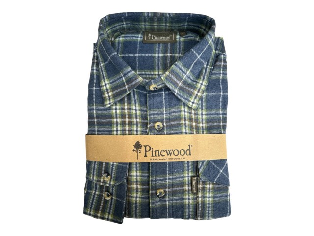 Camicia PINEWOOD Texas blu/verde - maniche lunghe