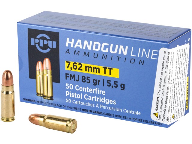 Naboj PPU 7.62x25 Tok FMJ 5.5g