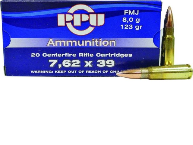 Proiettile PPU 7.62x39 FMJ 8g