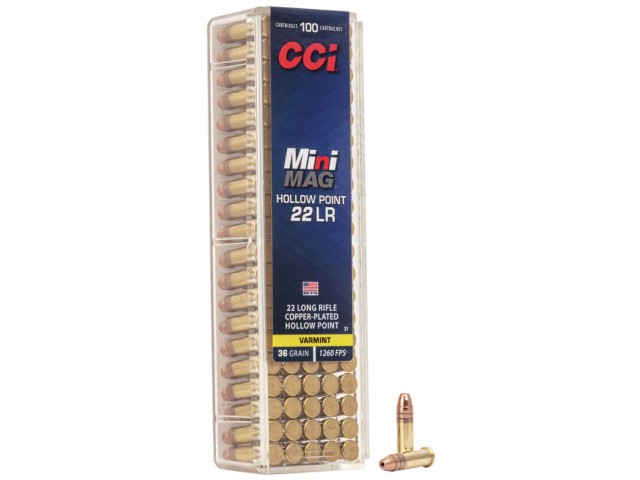 Patrone CCI 22LR Mini-mag Varmit - 2,33g / 36gr HP