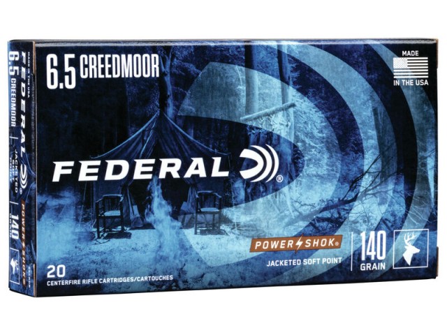 Federal 6.5 Creedmoor POWER SHOK - 9.0g/140gr Cartridge