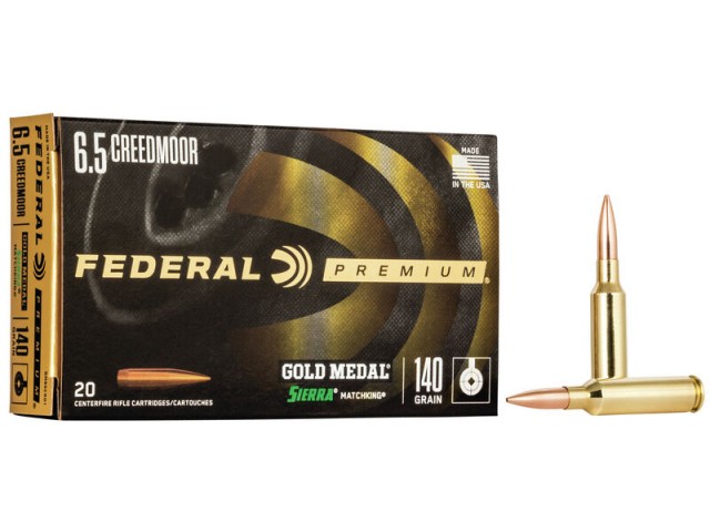 FEDERAL Gold Medal 6,5 Creedmoor 9,0g / 140gr Sierra Match King BT HP