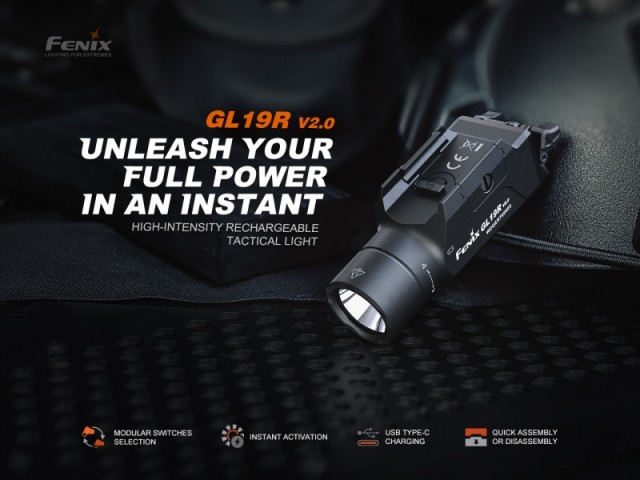 Rechargeable Tactical Flashlight FENIX GL19R V2.0