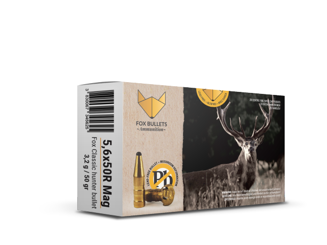 Naboj FOX 5,6x50R Mag - 3,2g/50gr