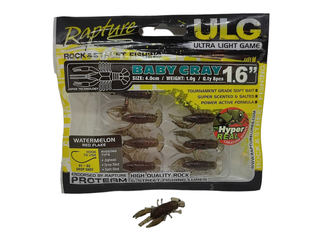 Silikonköder Rapture Baby Cray 40 mm verschiedene Farben