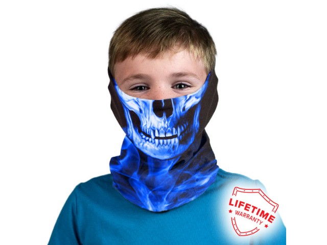 Children's face scarf SKULL TECH | BLUE CROW