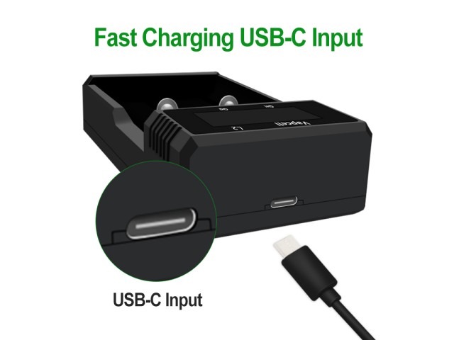 Caricabatterie VAPCELL L2 - USB C