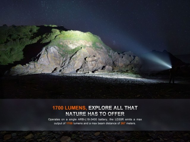 Polnilna svetilka FENIX LD30R - 1700 lumnov