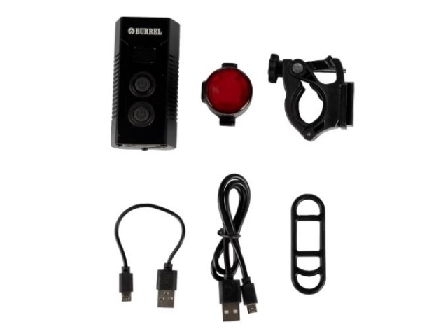 Set wiederaufladbarer Fahrradlichter BURREL MTB-10 - 1100lm