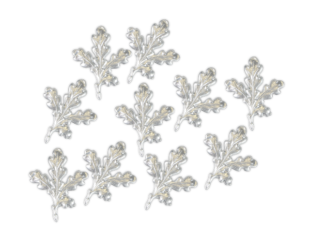 Decoration for wild boar trophy OAK LEAVES silver