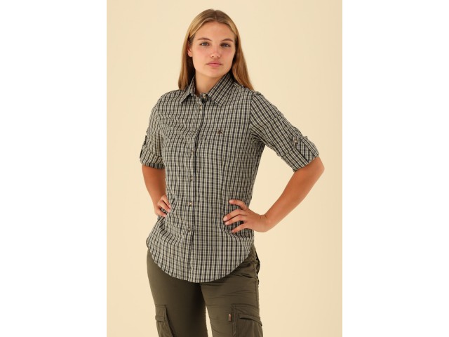 Ženska srajca ORBIS zelena karo Jelen