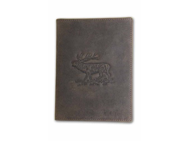 Case for firearm license and other hunting permits with deer motif