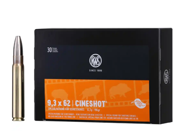 RWS Cineshot Ammunition 9.3x62 Cineshot - 12.7g/169gr