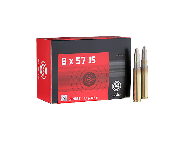 Patrone GECO Sport (50 Stück) 8x57 12,1 g/187 grains