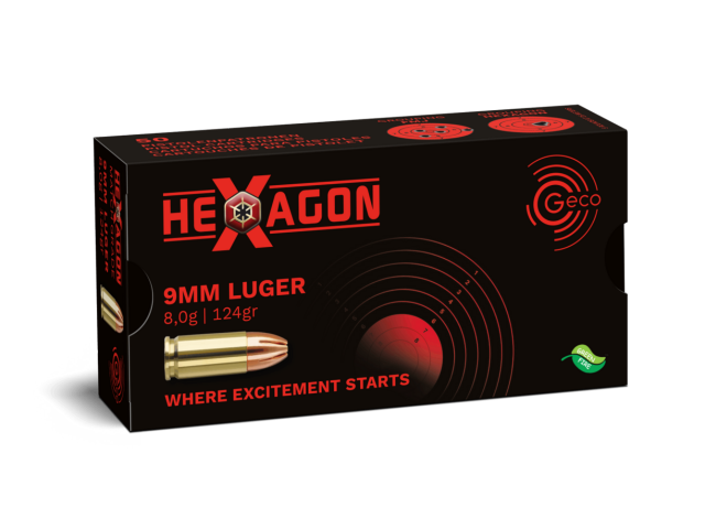 GECO 9x19 Hexagon Ammo - 8.0g/124gr