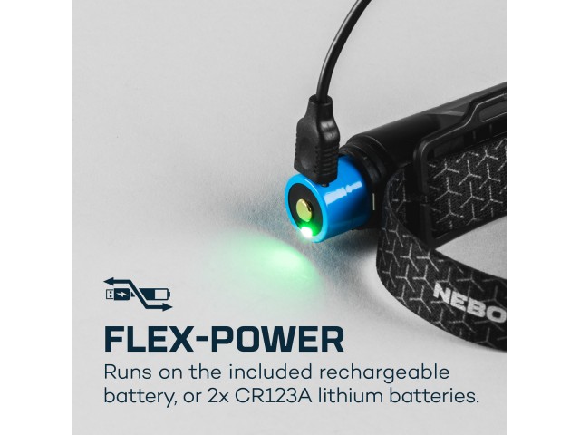 Punjača naglavna lampa NEBO Einstain 1000 flex - 1000 lumena