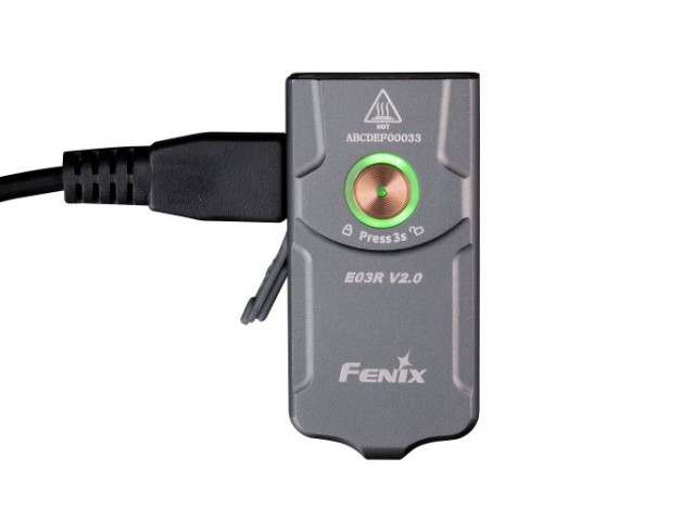 Mini rechargeable flashlight FENIX E03R V2.0 keychain - 500 lm