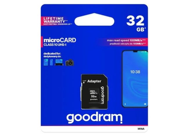 Speicherkarte GOODRAM 32GB micro SD 2in1 100MB/s