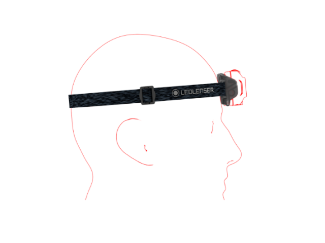 Wiederaufladbare LED LENSER HF4R Core Stirnlampe - 500 lm