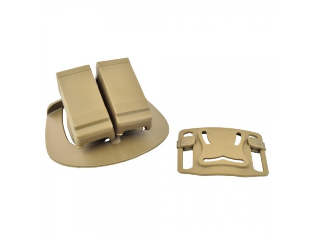 Custodia per caricatore doppia IN PLASTICA RIGIDA coyote - serie Glock