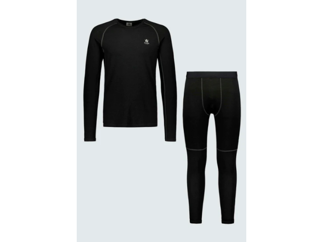 Thermo-Unterwäsche ALASKA 1795 MERINO Set - schwarz